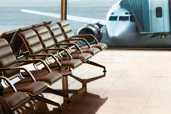 Luchthaven hal boarding business hemel Stockfoto © zeffss