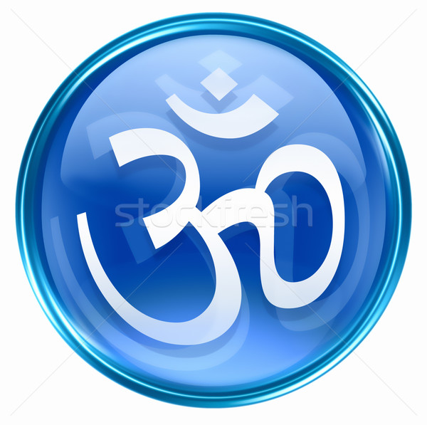 Om Symbol icon blue, isolated on white background. Stock photo © zeffss