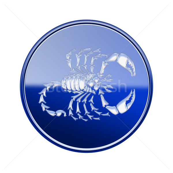 Scorpio zodiac icon blue, isolated on white background Stock photo © zeffss