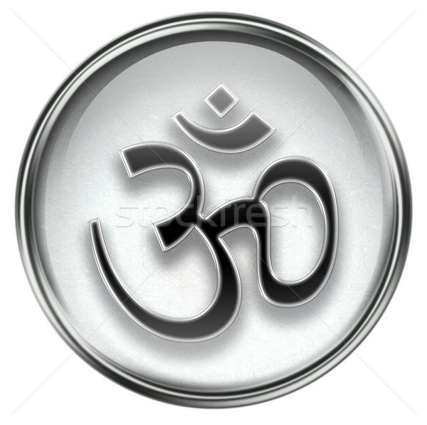 Om Symbol icon grey Stock photo © zeffss
