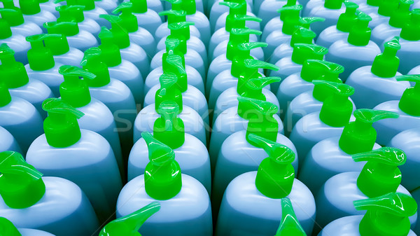 Color plastic bottles in a row. Stock photo © zeffss