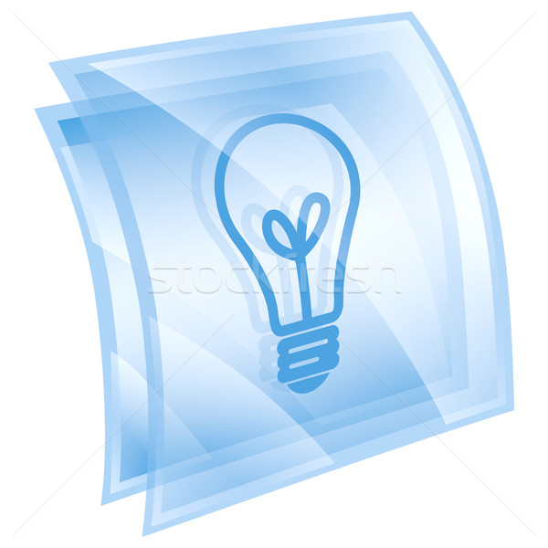 Light Bulb Icon blue, isolated on white background Stock photo © zeffss