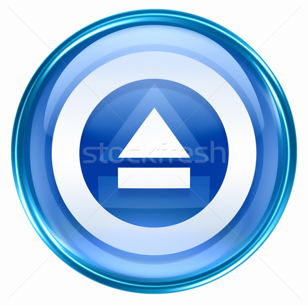 Eject icon blue, isolated on white background. Stock photo © zeffss