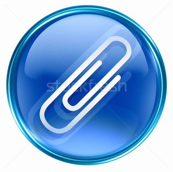 Graffetta icona blu isolato bianco ufficio Foto d'archivio © zeffss
