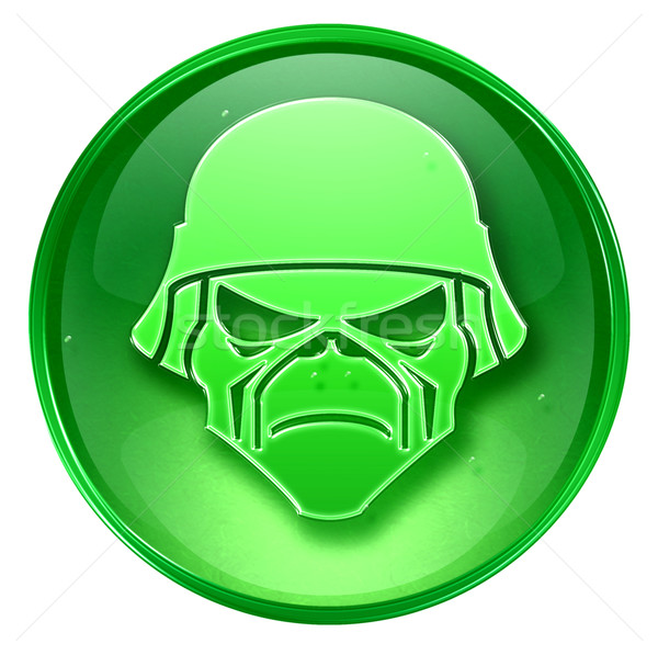 армии кнопки зеленый изолированный белый компьютер Сток-фото © zeffss