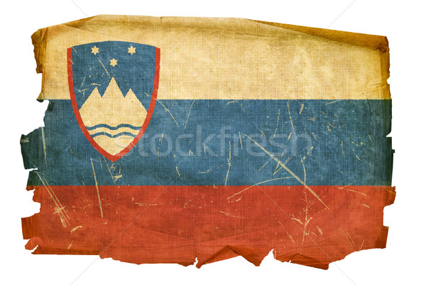 Eslovenia bandera edad aislado blanco pintura Foto stock © zeffss