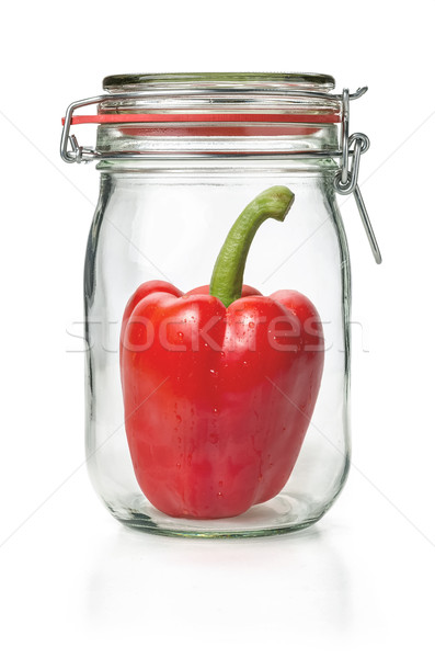 Fresh bell pepper in a canning jar Stock photo © Zerbor