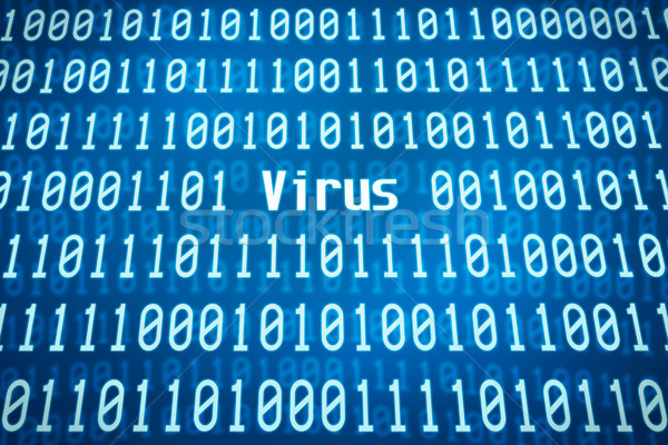 Bináris kód szó vírus központ technológia biztonság Stock fotó © Zerbor