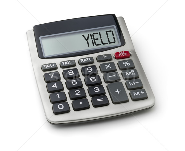 Calculator woord opleveren display kantoor geld Stockfoto © Zerbor