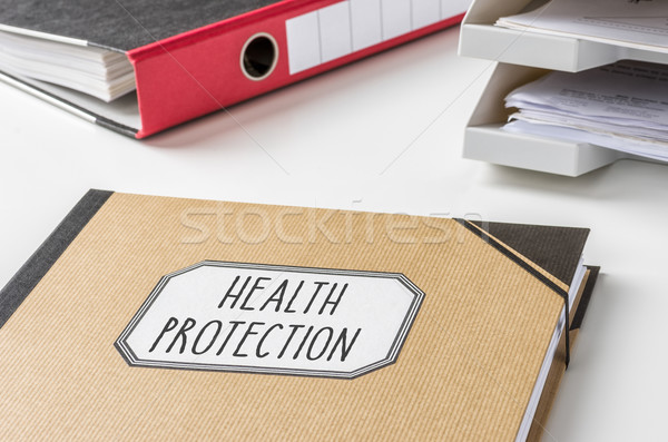 A folder with the label Health protection Stock photo © Zerbor