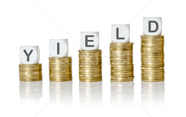 Coin stacks with letter dice - Yield Stock photo © Zerbor