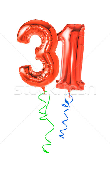 Red balloons with ribbon - Number 31 Stock photo © Zerbor