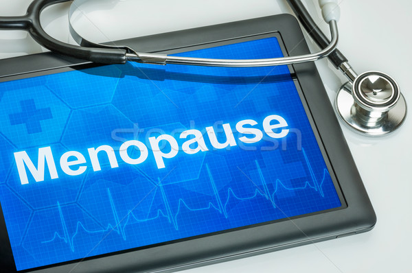 Tablet Text Menopause Display Computer Arzt Stock foto © Zerbor