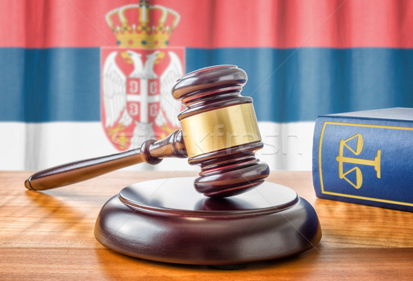 A gavel and a law book - Serbia Stock photo © Zerbor