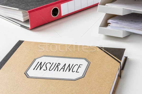 A folder with the label Insurance Stock photo © Zerbor