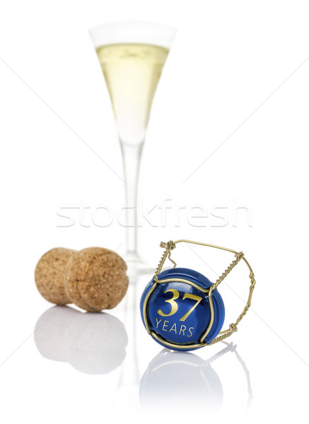 Champagne cap with the inscription 37 years Stock photo © Zerbor