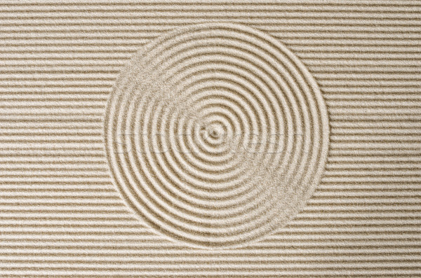 Японский zen саду песок шаблон оздоровительный Сток-фото © Zerbor