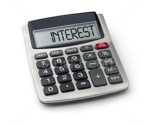 Calculator with the word interest on the display Stock photo © Zerbor