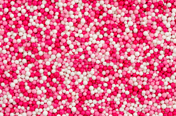 Sugar sprinkles - Pink and white pearls Stock photo © Zerbor