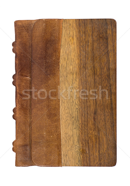 Précieux livre noble cuir bois couvrir Photo stock © Zerbor