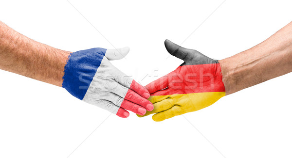 ハンドシェーク フランス ドイツ 手 会議 スポーツ ストックフォト © Zerbor