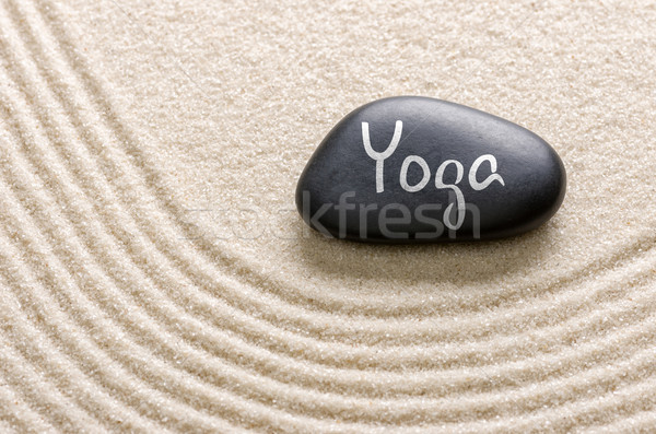 Foto stock: Negro · piedra · yoga · resumen · masaje
