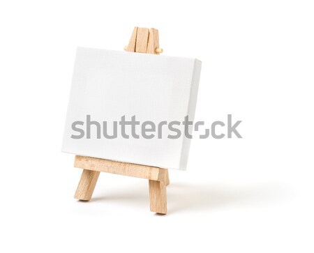 Stock photo: Easel with a blank canvas on a white background