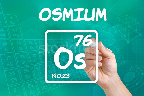 Symbol for the chemical element osmium Stock photo © Zerbor