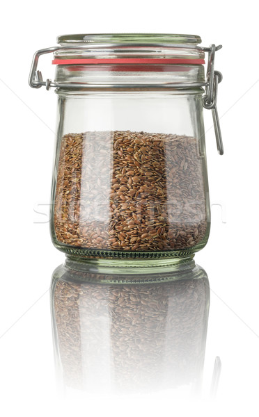 Flax seeds in a jar Stock photo © Zerbor