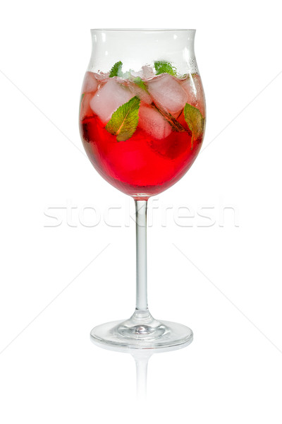 Cocktail with campari and mint Stock photo © Zerbor