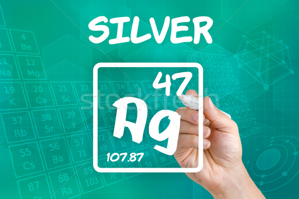 Symbol for the chemical element silver Stock photo © Zerbor