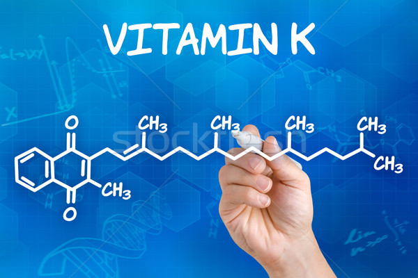 Kéz toll rajz vegyi képlet vitamin Stock fotó © Zerbor