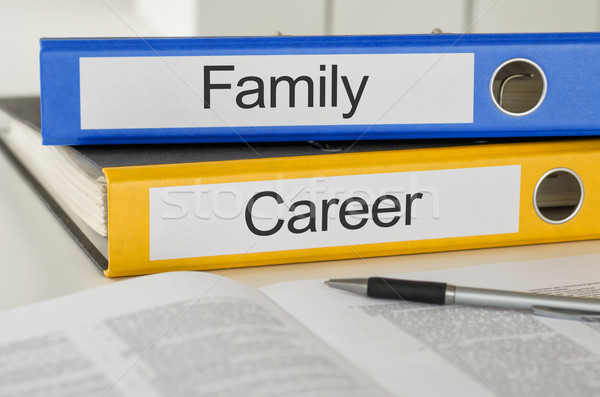 Folders with the label Family and Career Stock photo © Zerbor