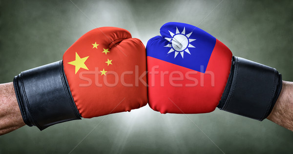 A boxing match between China and Taiwan Stock photo © Zerbor