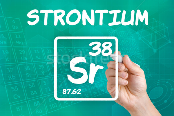 Symbol for the chemical element strontium Stock photo © Zerbor