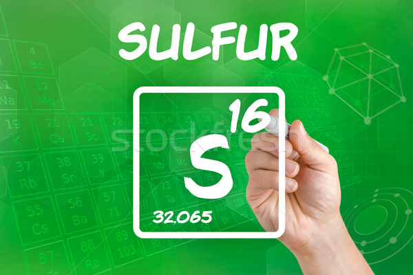 Symbol for the chemical element sulfur Stock photo © Zerbor