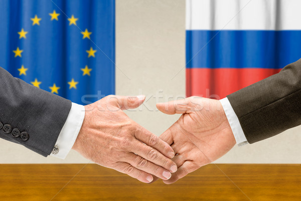 Foto stock: Ue · Rusia · mano · negocios · manos · éxito