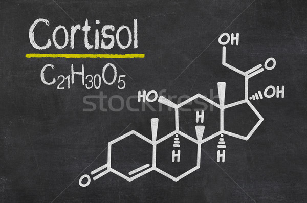 Blackboard chemische formule abstract geneeskunde schrijven Stockfoto © Zerbor