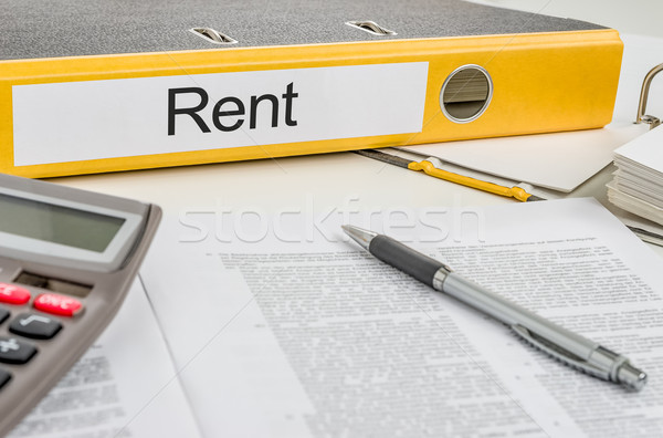 Folder with the label Rent Stock photo © Zerbor