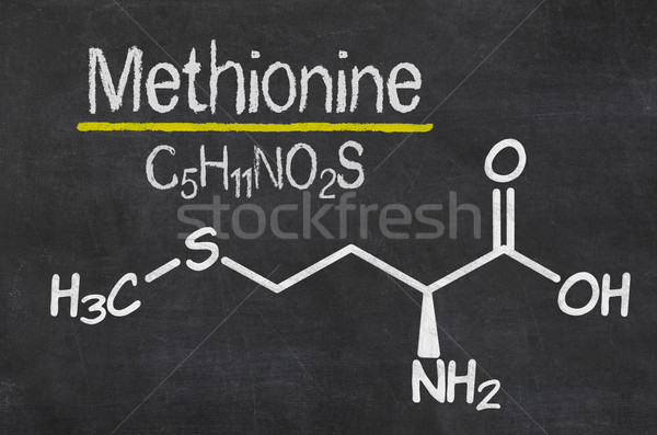 Blackboard with the chemical formula of Methionine Stock photo © Zerbor