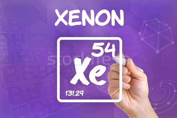Simbol chimic xenon mână tehnologie Imagine de stoc © Zerbor