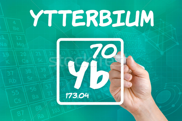 Symbol for the chemical element ytterbium Stock photo © Zerbor