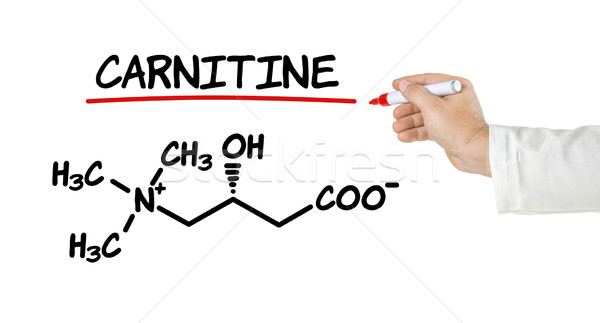 Chemical formula of carnitine on a white background Stock photo © Zerbor