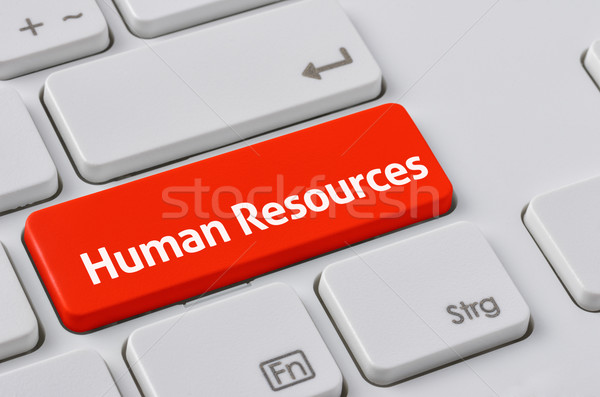 A keyboard with a red button - Human Resources Stock photo © Zerbor