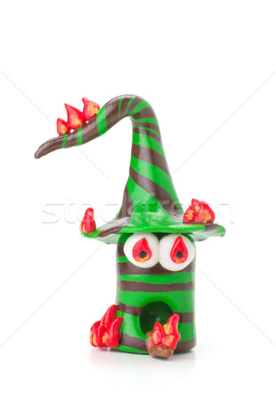Handmade modeling clay figure with flames Stock photo © Zerbor