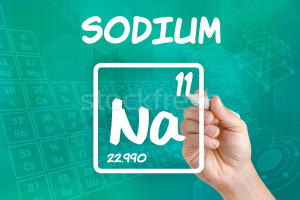 Symbole chimiques élément sodium main technologie Photo stock © Zerbor