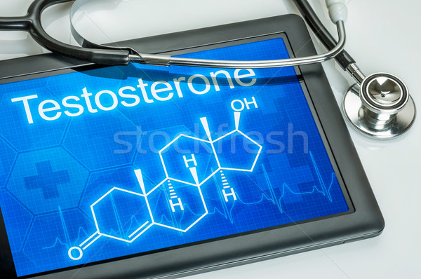 Stockfoto: Tablet · chemische · formule · testosteron · computer · seks