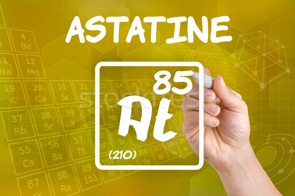 Symbol for the chemical element astatine Stock photo © Zerbor