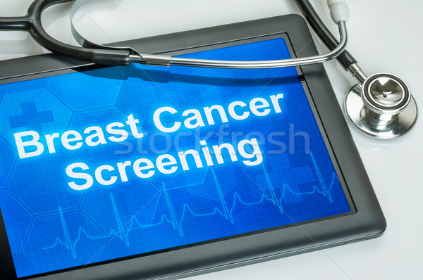Tablet with the text Breast Cancer Screening on the display Stock photo © Zerbor
