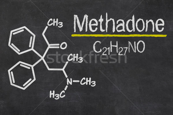 Blackboard with the chemical formula of Methadone Stock photo © Zerbor